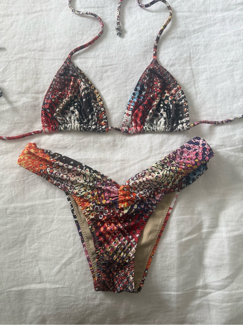 KALANI Patterned Triangle Bikini